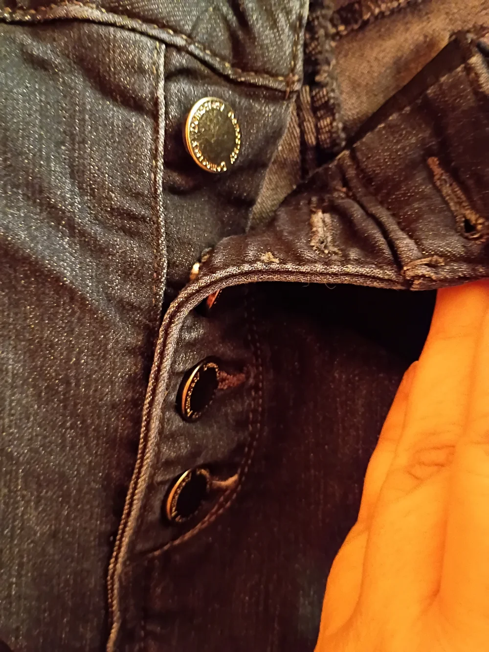 💙Democracy Dark Blue High-Rise Button-Fly Cropped Jeans Size 22W💙 - Picture 3 of 5